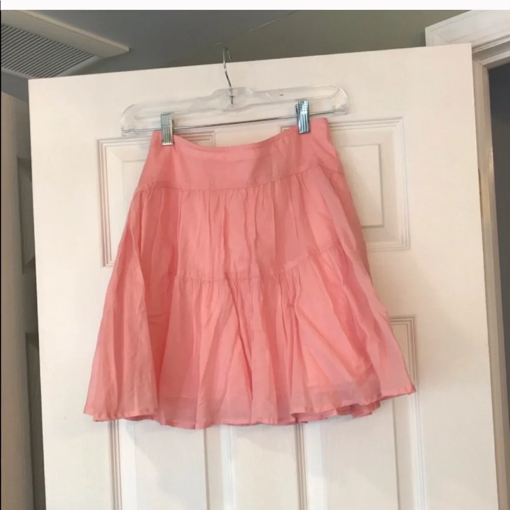 🌺🆕 J Crew Pink Tiered Skirt, Size 00🌺